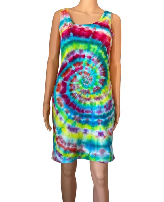 tie dye knee length dress Wholesale Ladies Short Sleeve Knee Length Tie Dye Dress 1 pc Random