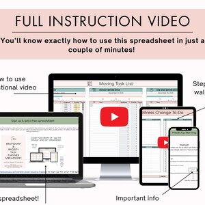 moving spreadsheet with walkthrough video