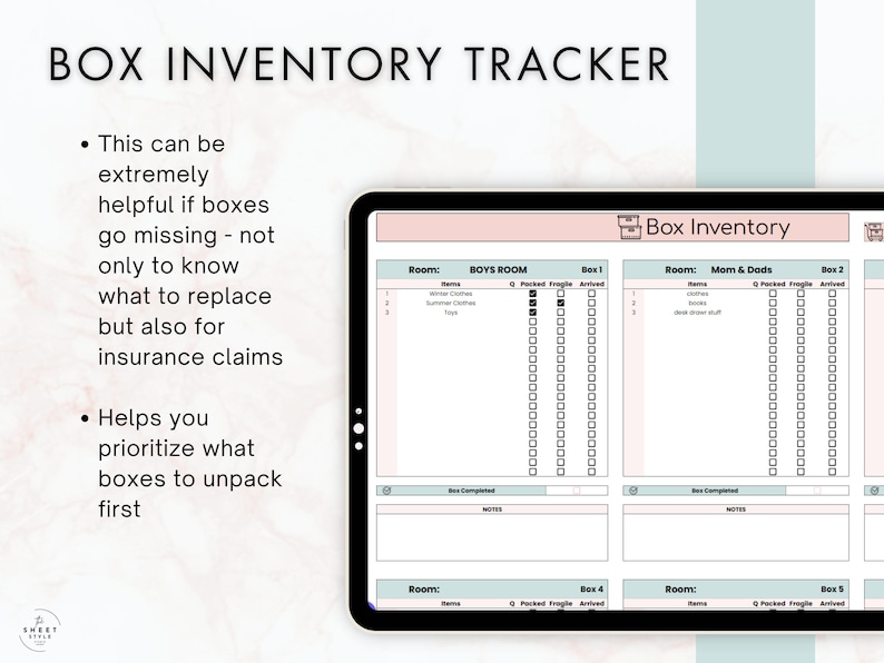 packing list inventory