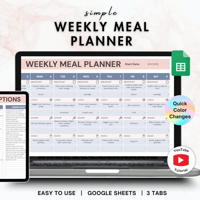 Grocery Meal and List - Etsy
