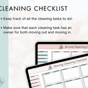 cleaning checklist for moving out and arrival of new home