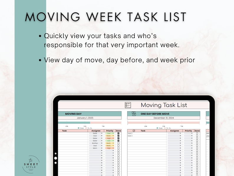 moving checklist and moving to do list