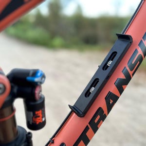 Anker soundcore speaker bracket mounted to a Mountain bike showing close up detail