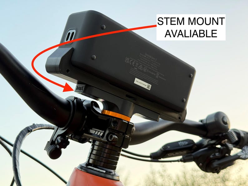 Anker Soundcore 3 Bicycle MTB E-Bike Speaker Mount Bracket - SpeakerCaddy Include Stem Mount