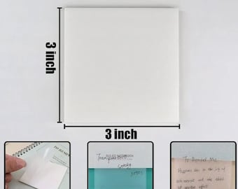 NEW! 1000 Clear Transparent Sticky Notes - 3x3 Inch Sheets, 20 Pads for Draw Tracing