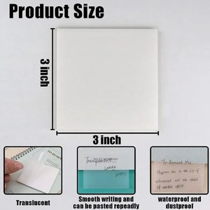 NEW! 1000 Clear Transparent Sticky Notes - 3x3 Inch Sheets, 20 Pads for Draw Tracing