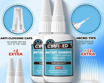 NEW! Thin Viscosity Liquid Super Fast CA Glue (4oz) Ceramic Glass Wood Micro Repair