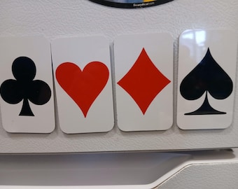 Quadrant card suit magnets metal