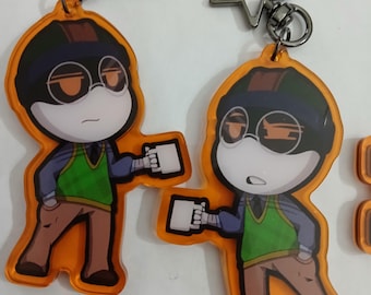 Teacher double sided 3 "  acrylic key chain