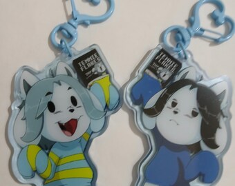 Temmie/bob 3 "  acrylic key chain