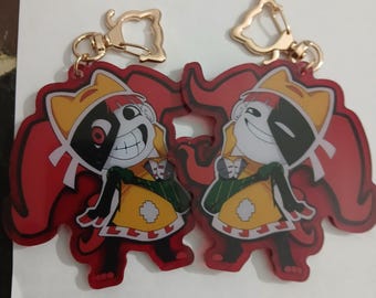 Taski maiden double sided 3 "  acrylic key chain