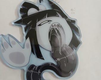 Miss bloomie  [warning] mouth and tongue 4"  acrylic key chain