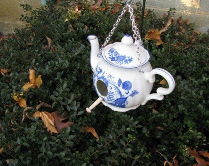 Repurposed Ceramic Teapot Birdhouse Etsy