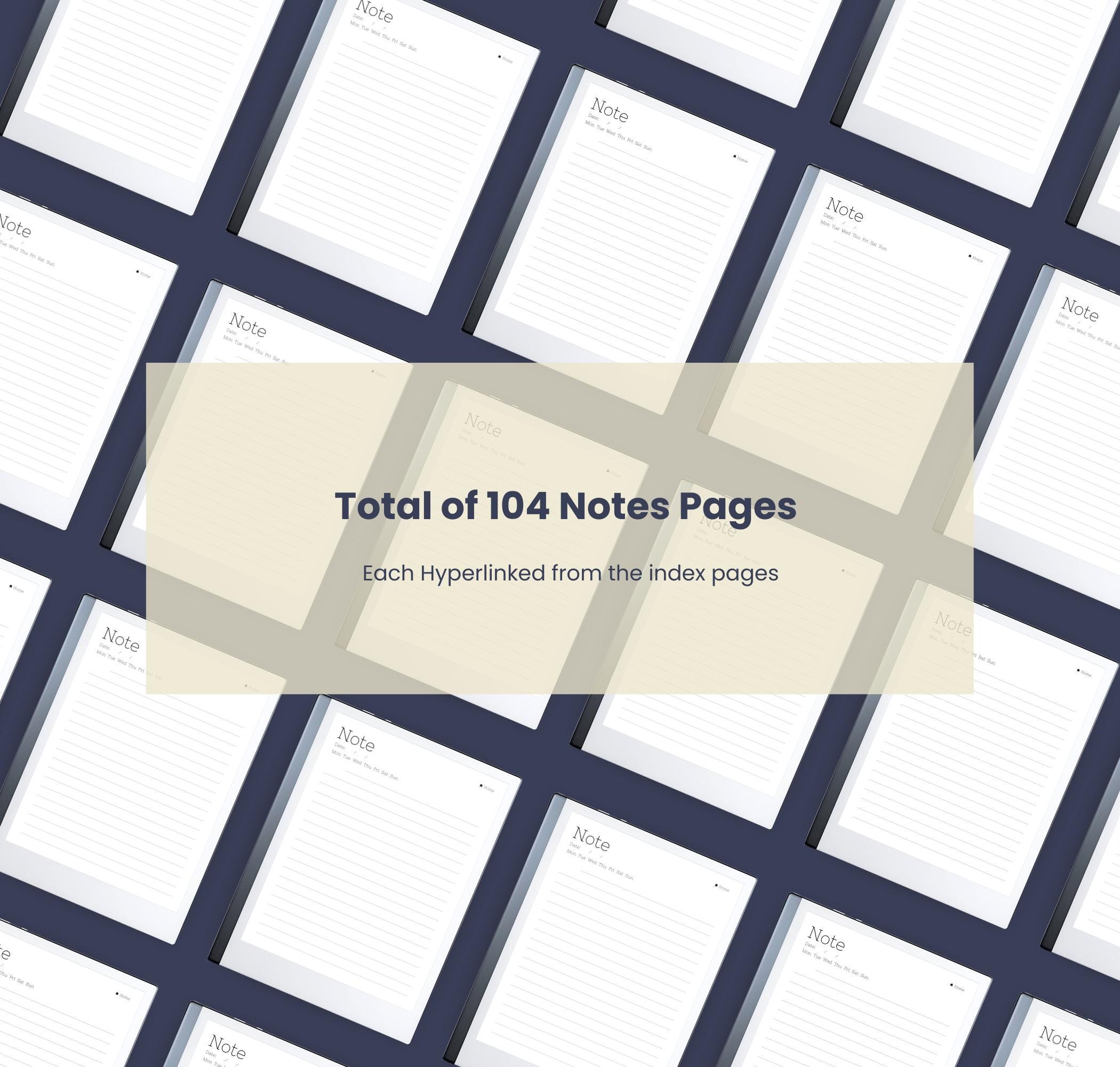 Hyperlinked Notebook Template for Remarkable Paper Pro | Digital ...