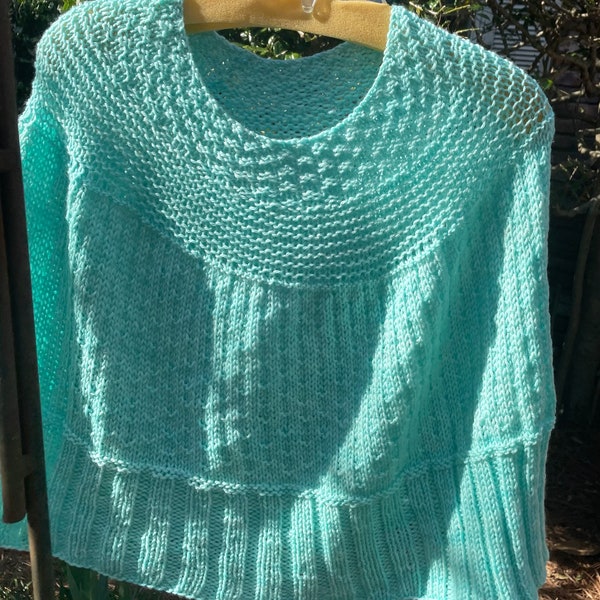 Springtime Poncho Pattern for Knitting