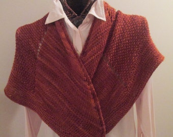 Outlander Redwood Shawlette in Merino/Cashmere/Silk