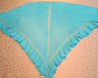 RUFFLES & FLOURISHES Knitted Shawl in pdf