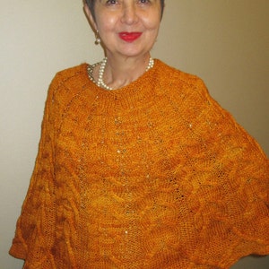 Pdf HARVEST MOON Cabled Poncho Pattern - Revised November 2020