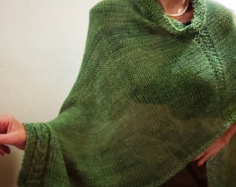 ElegantAsymmetrical Poncho for Knitting