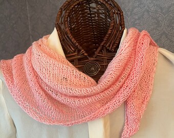 Petite Silk/Merino Bandana in Soft Gradient Pinks