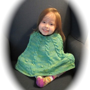 PDF Toddler's Easy Cabled Poncho image 1