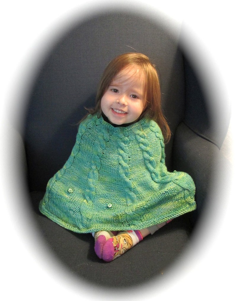 PDF Toddler's Easy Cabled Poncho image 1