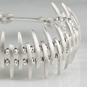 Sassy Silver Spike Bracelet B0080 image 1
