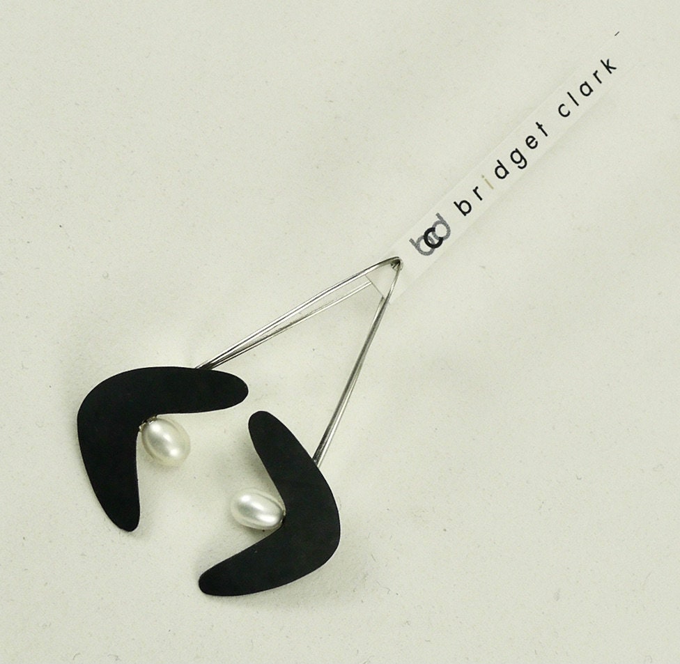 Boucles D'Oreilles Argent Forme Boomerang - Dormeuses - Neuf Avec Étiquettes - Envoi Rapide De France