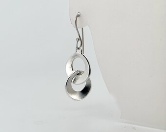 Sterling Double Ring Earrings - E3350