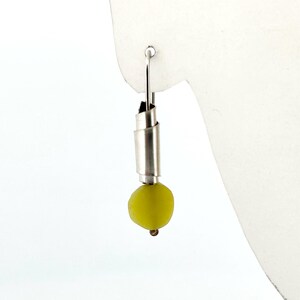 Sterling Twist Earrings with Afghani Jade - E3045