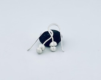 Sterling Twin Sphere Dangle Earring - E3440