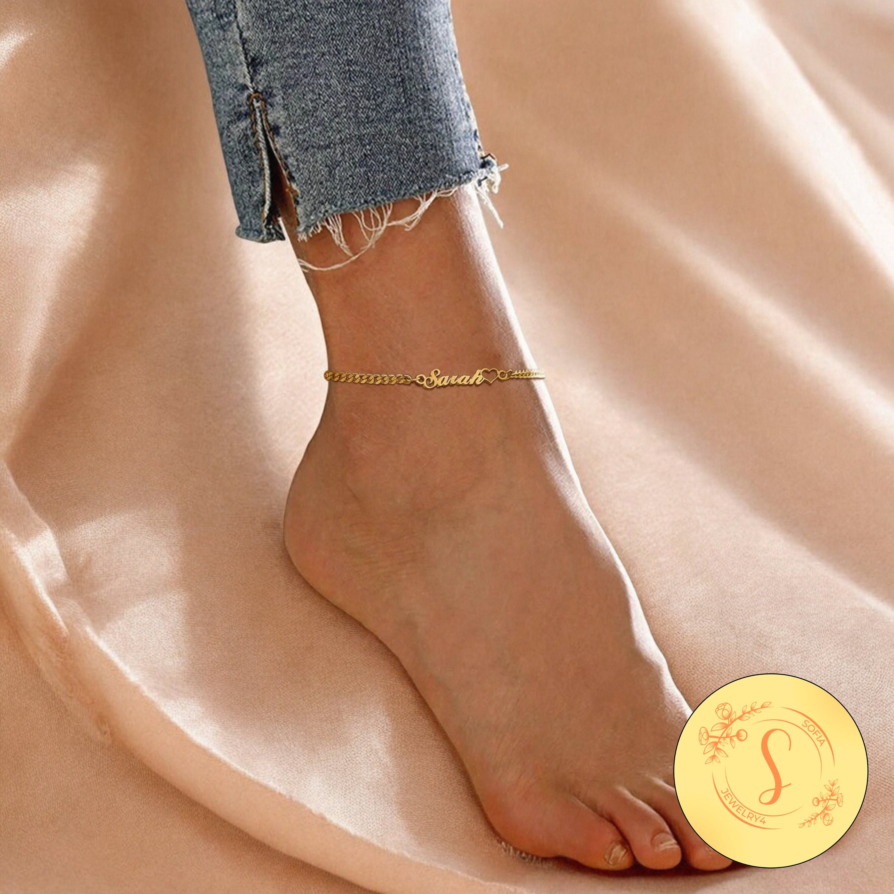18 karat gold anklet discount