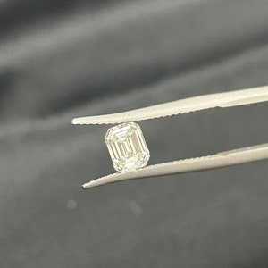 Natural Emerald Cut Clear Diamond GIA Certified