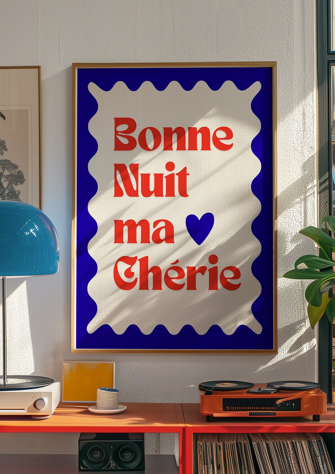 bonne-nuit-ma-ch-rie-french-poster-print-for-a-bedroom-etsy