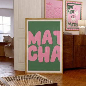 Impresión digital de obras de arte sobre té verde, decoración de pared con té verde, decoración de cocina, arte de pared con té japonés, impresión para la oficina en casa