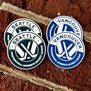 PWHL,  Professional Women&#39;s Hockey, Stickers for the Hockey Season! Vancouver PWHL, Seattle PWHL, Hockey Stickers