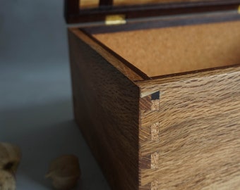 Wood gift box Large  Jewelry  box Wedding Trinket box Cork Treasure box