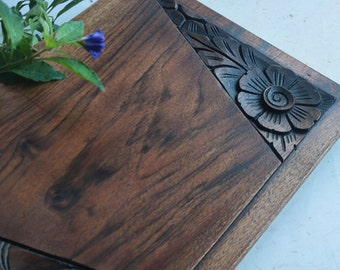 Wooden carved photo album