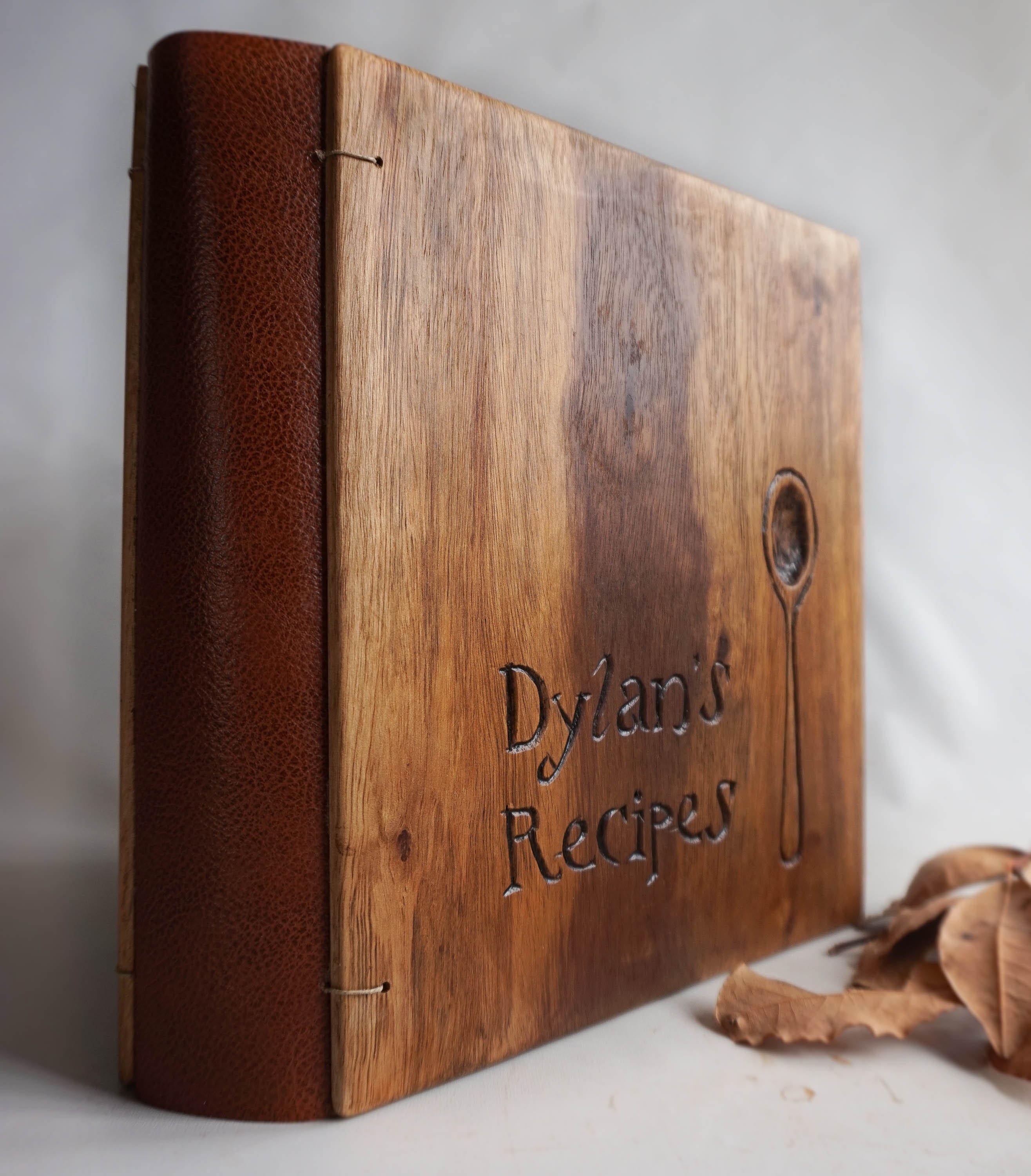 Personalized Binder Recipe Book Wooden Covers