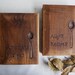 Wooden recipe book in English 