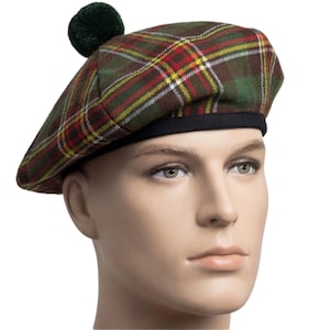 Scottish Tam O' Shatner Hat in Traditional Tara Murphy Tartan