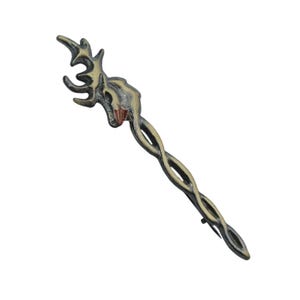 Stag Face Knot Work Brass Antique Kilt Pin