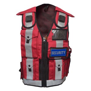 Hi Viz Tactical Grey Red Windproof Security, Dog Handlers Enforcement, Instructors Quality Vest