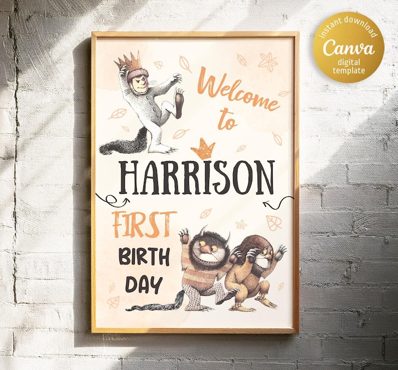 Welcome Harrison Where Wild Things Are Welcome In, Story Book Fairytale Welcome Sign ...