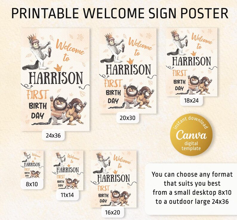 Welcome Harrison Where Wild Things Are Welcome In, Story Book Fairytale Welcome Sign ...