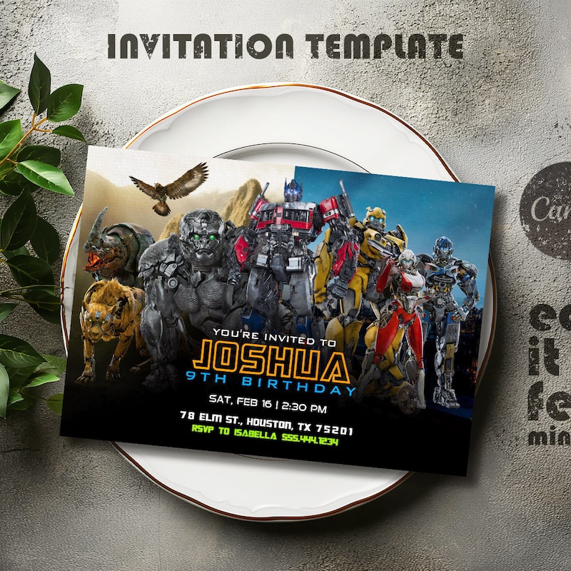 Optimus Prime Party - Etsy