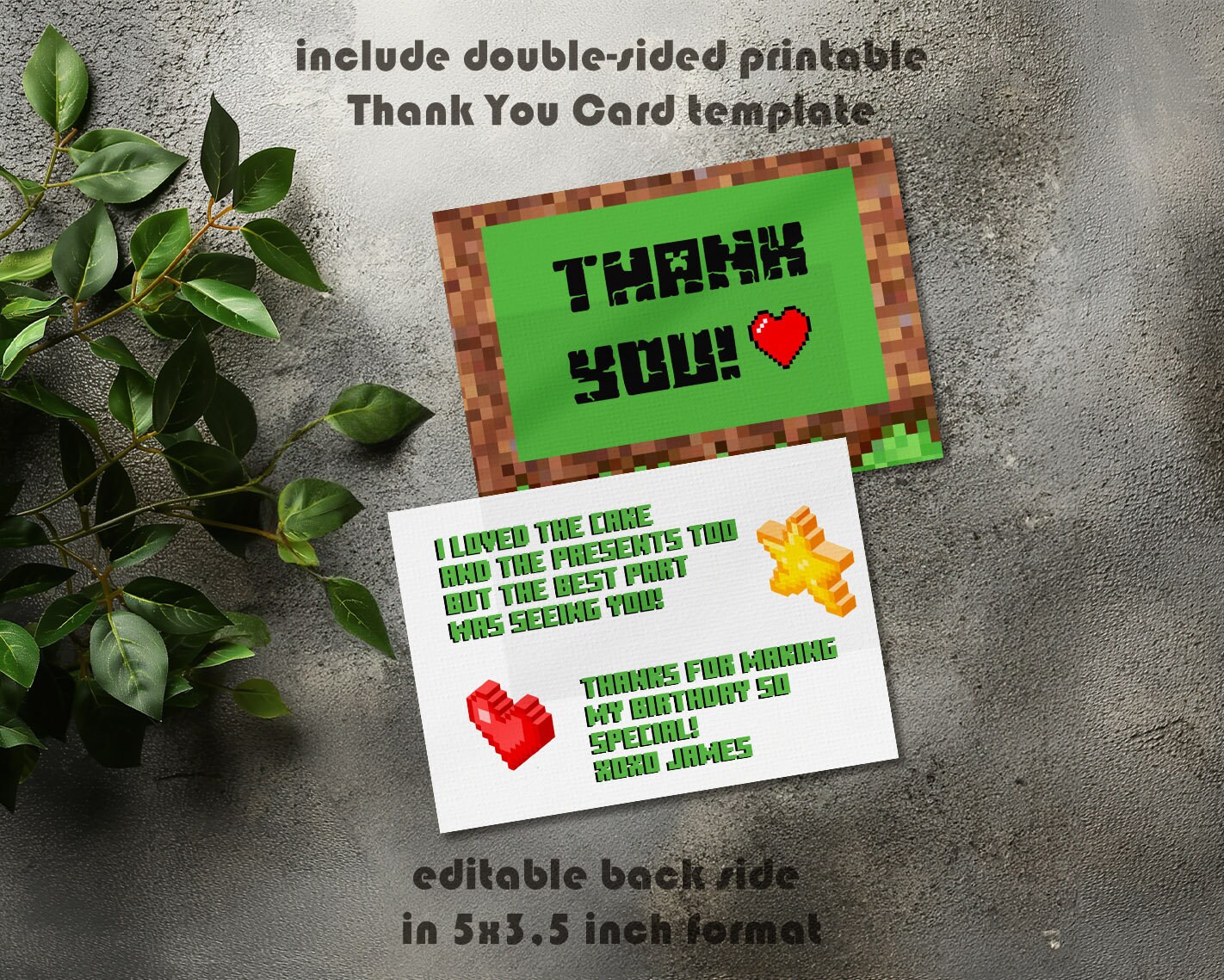 Editable Gamer Birthday Invite