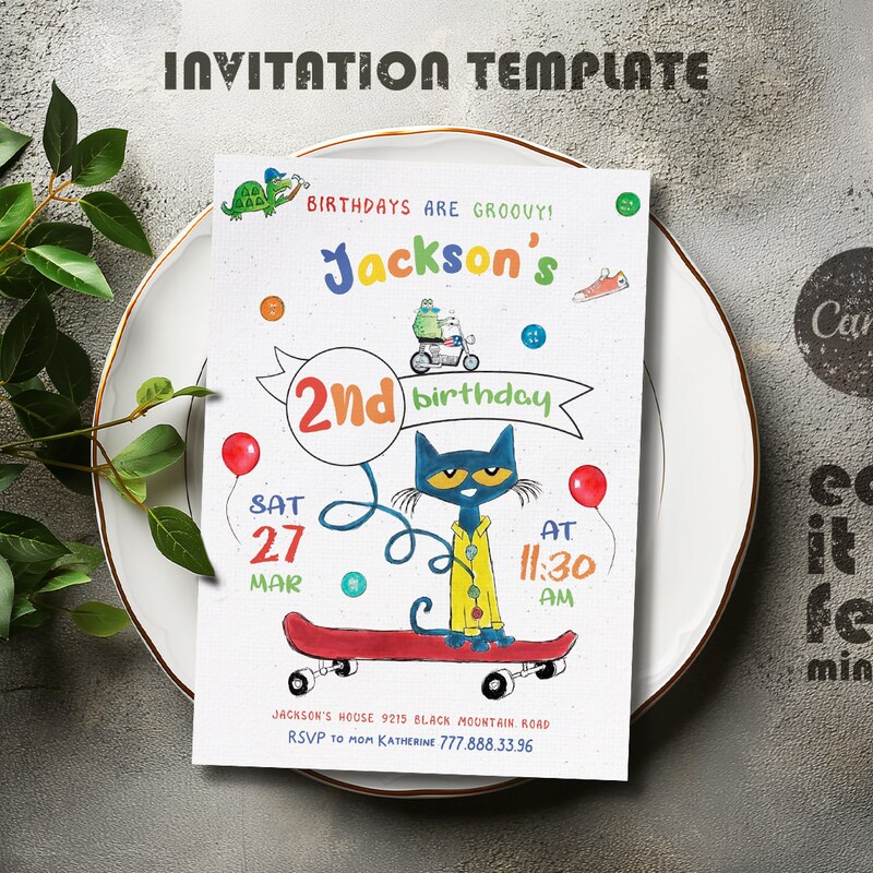 Pete the Cat Birthday - Etsy