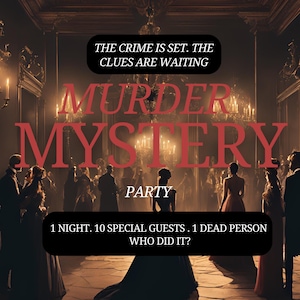 Sherlock Holmes Murder Mystery Game | The Perfect Couple Inspired Detective Party Kit | Halloween Murder Mystery Clues, Riddles & Fun