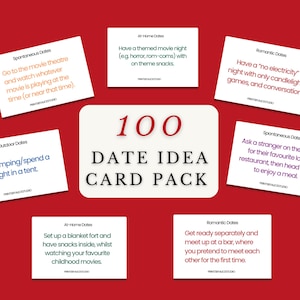100 Ideias para Cartões de Encontro - Download Digital | Ideias para Noites de Encontro Românticas, Internas, Externas, Espontâneas e Selvagens Pote para Noite de Encontro Presentes para o Dia dos Namorados